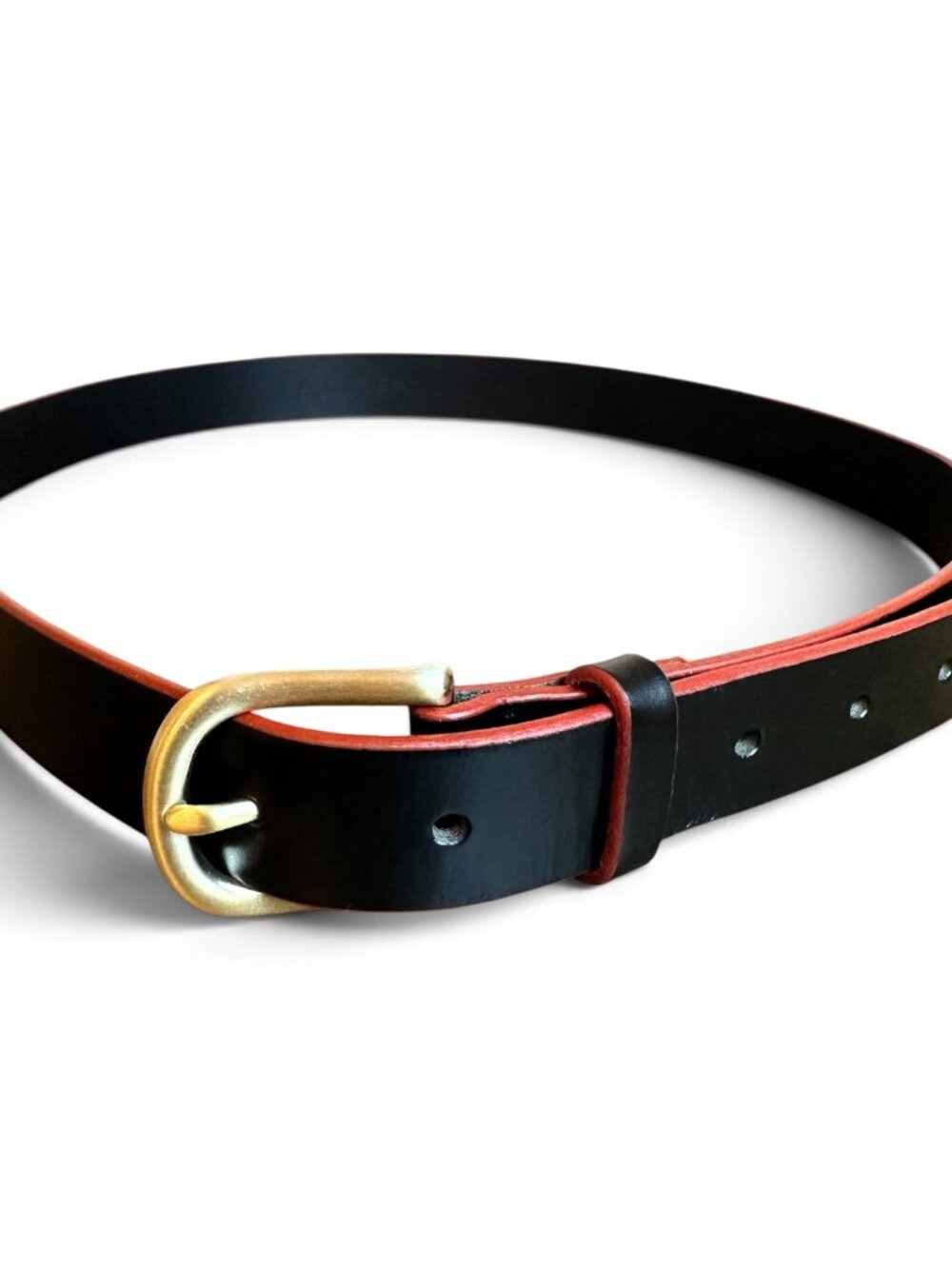 DELTA Airlines Flight Attendant Issued Leather Uniform Belt M 30-33 Black Red